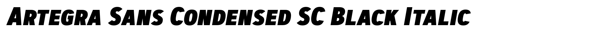 Artegra Sans Condensed SC Black Italic image